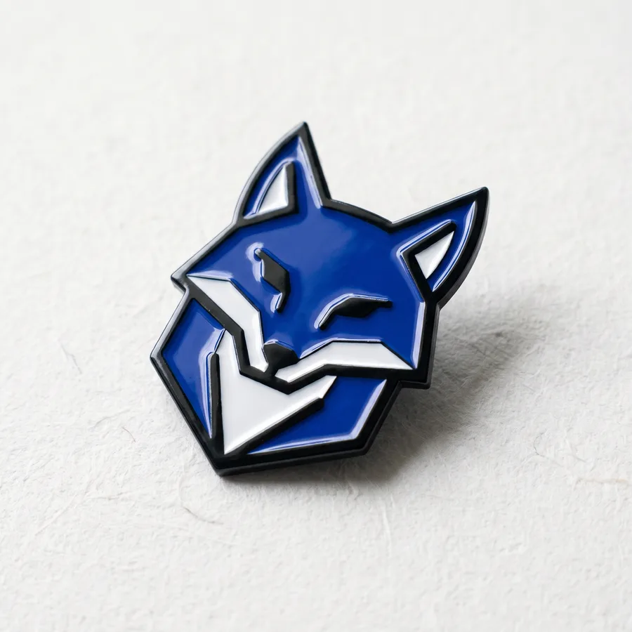 The same fox artwork as hard enamel