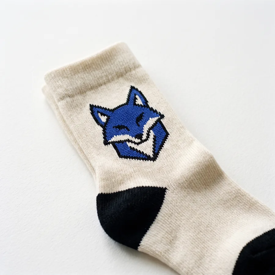 The same fox artwork as knit sock