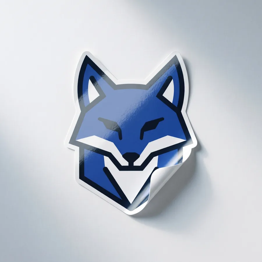 The same fox artwork as vinyl sticker