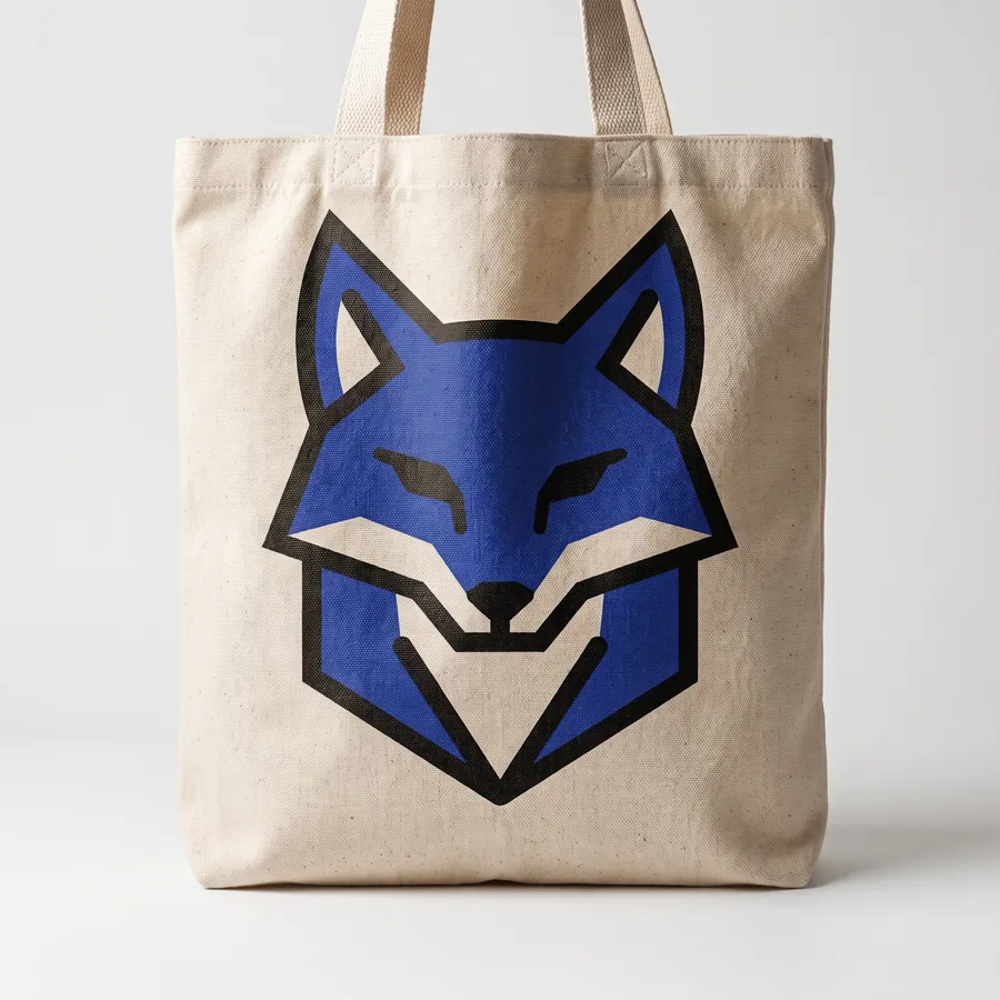 The same fox artwork as canvas tote